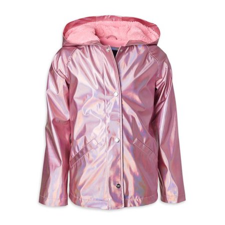 Limited Too - Limited Too Girls 4-16 Metallic Water Resistant Rain Jacket with Fleece Lining - Walmart.com - Walmart.com