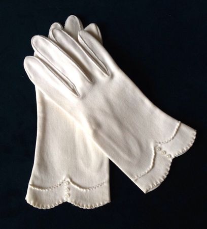 short cream satin gloves - Google Search