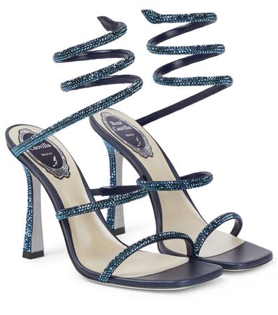 Rene Caovilla - Cleo embellished satin sandals | Mytheresa