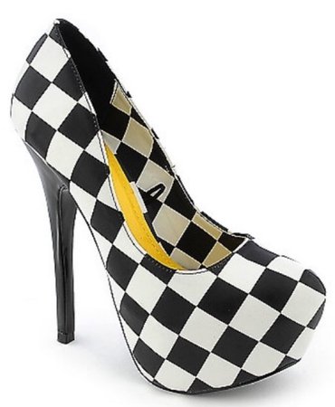 checkered stilettos