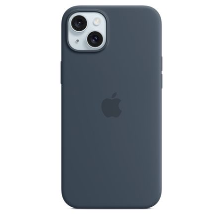 Coque en silicone avec MagSafe pour iPhone 15 Plus - Bleu orage - Apple (FR)