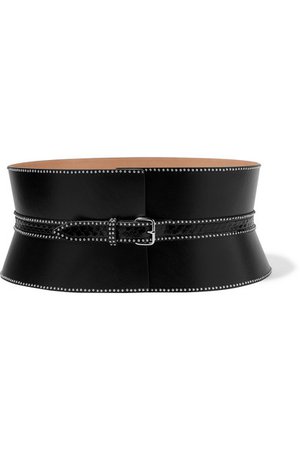 Alaïa | Studded elaphe-trimmed leather corset belt | NET-A-PORTER.COM