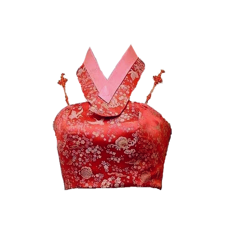 Misung Hanbok | Cherry Red Modern Hanbok Halter Top (Dei5 edit)