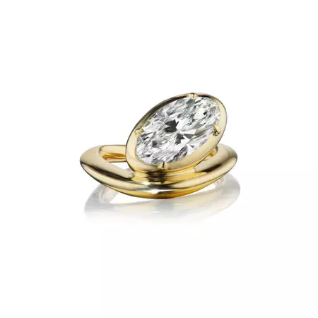 Arielle Ratner Titled Diamond Gold Ring