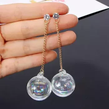 clear sphere earrings - Google Search