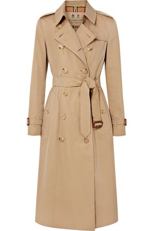 Burberry | The Chelsea Long cotton-gabardine trench coat | NET-A-PORTER.COM