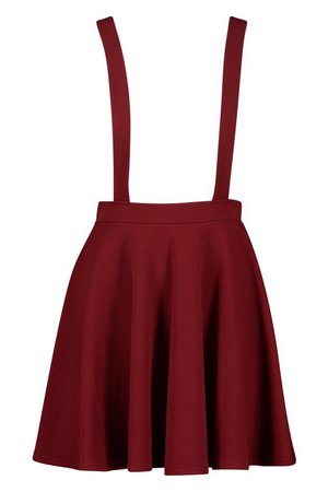 Basic Jersey Pinafore Skirt | Boohoo UK