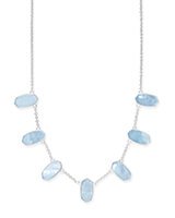 Meadow Bright Silver Statement Necklace in Sky Blue Illusion | Kendra Scott