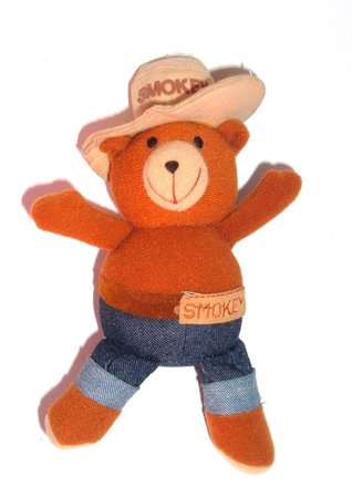 Vintage Smokey The Bear Plush Stuffed Animal 7" Three Bears Inc | eBay