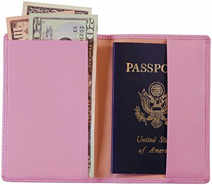 Amazon.com | Royce Leather Plain Passport Jacket (Carnation Pink) | Passport Covers
