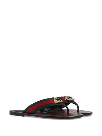 Shop red & green Gucci GG Web sandals with Express Delivery - Farfetch