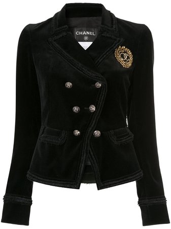 Chanel Pre-Owned Long Sleeve Coat Jacket | Farfetch.com