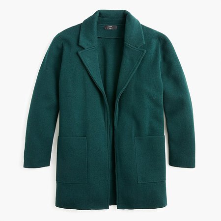J.Crew: Sophie Open-front Sweater-blazer green