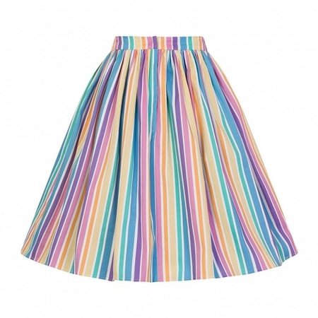 pastel regnbue nederdel - stylistuniverset