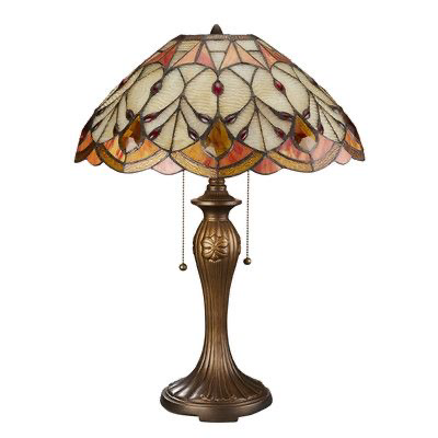 Art Nouveau Stained-Glass Lamp