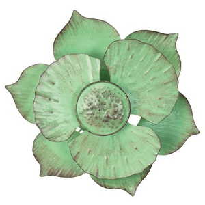 Exhart 12" x 43" Metal Kinetic Dual Petal Lotus Flower Garden Stake - Green for $23.00 available on URSTYLE.com