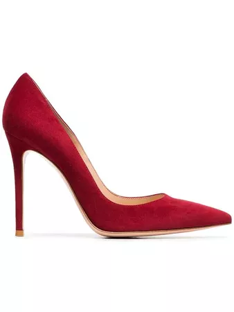 Gianvito Rossi red 105 suede pumps $695 - Buy SS19 Online - Fast Global Delivery, Price