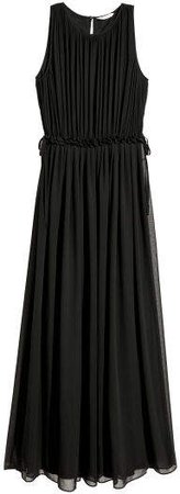 Long Chiffon Dress - Black