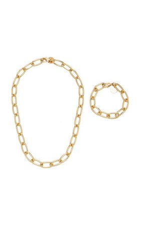 Gold-Tone Necklace And Bracelet Set By Young Frankk | Moda Operandi