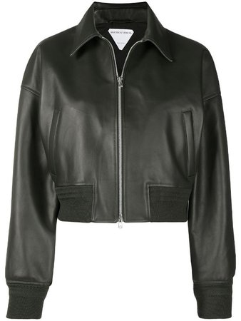 Bottega Veneta leather bomber-style jacket - FARFETCH