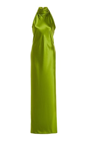 Satin Halterneck Gown by Brandon Maxwell | Moda Operandi