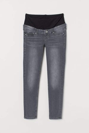 MAMA Skinny Ankle Jeans - Gray