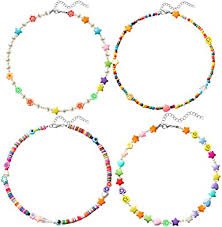 kidcore bead necklace transparent