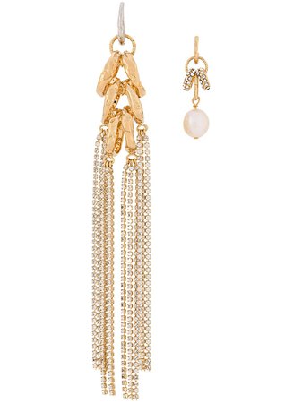 Givenchy Asymmetric crystal-embellished Earrings - Farfetch