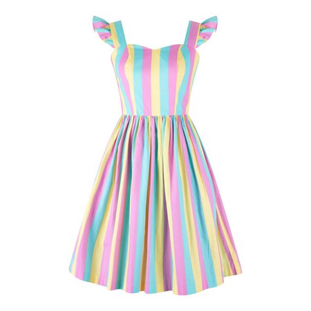 Pastel Dress Stripe Dress LTBG Dress Rainbow Dress Disney | Etsy