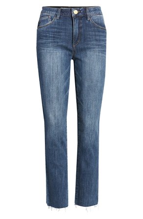 Wit & Wisdom Ab-Solution High Waist Raw Hem Skinny Crop Jeans (Regular & Petite) (Nordstrom Exclusive) | Nordstrom