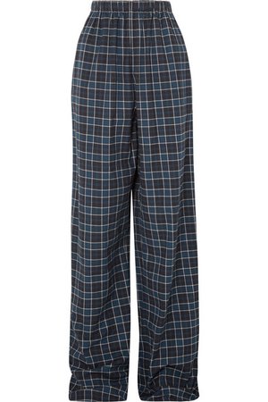 Balenciaga | Checked cotton-flannel pants | NET-A-PORTER.COM