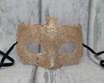 Items similar to Masquerade Mask - An Encrusted Silver Filigree Shimmer Venetian Masked Ball Prom Mask on Etsy