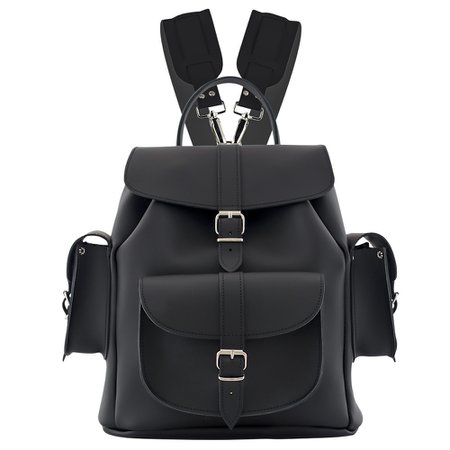 Showbusiness Black Leather Backpack