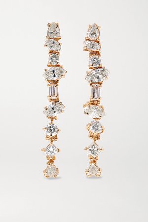 Rose gold 18-karat rose gold diamond earrings | Kimberly McDonald | NET-A-PORTER