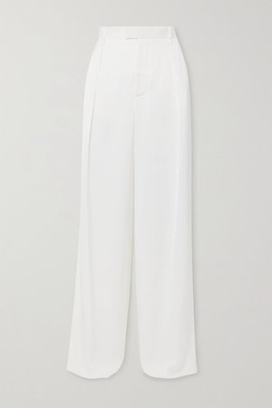 Ivory Silk-satin pants | Bottega Veneta | NET-A-PORTER