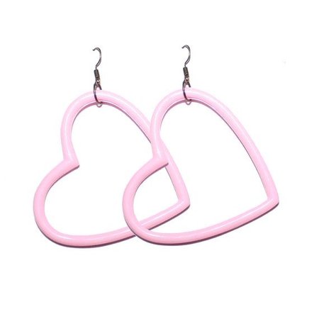 Heart pink earring