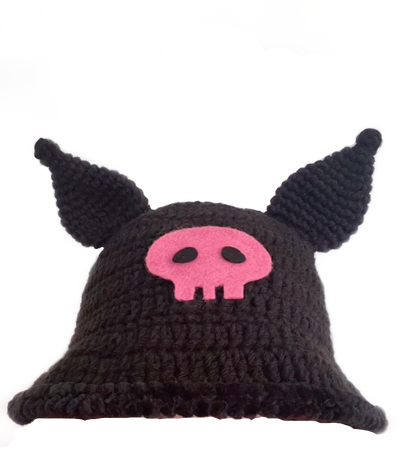 Kuromi Crochet Hat