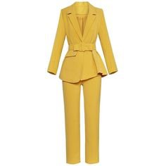 yellow openstitch jumpsuit suit with peplum