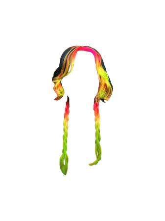 Mitsuri Kanroji inspired Jellyfish Hair | Pink, Black, Green neon Bubble Low Braids (Clipped by itz_stepheney | Dei5 edit)