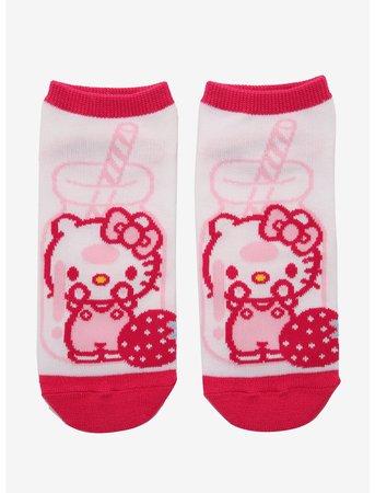 Hello Kitty Strawberry Milk No-Show Socks