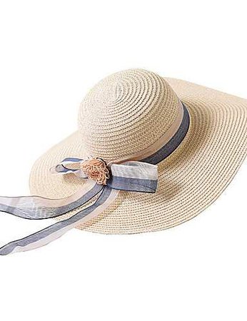 Women's Basic / Holiday Straw Hat - Color Block 6822885 2018 – $10.79