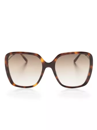 Chloé Eyewear tortoiseshell-effect square-frame Sunglasses - Farfetch