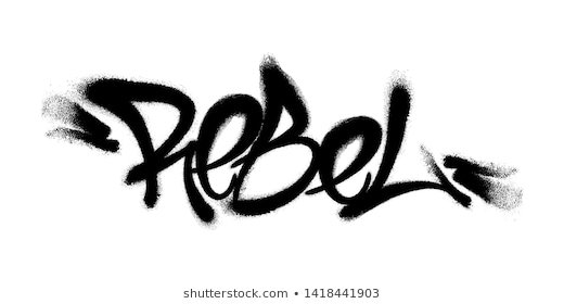 Sprayed Rebel Font Graffiti Overspray Black Stock Vector (Royalty Free) 1418441903