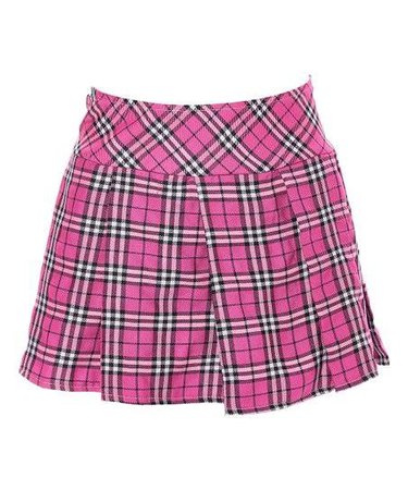 Pink Mini Skirt Plaid