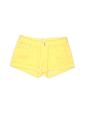 Arden B. Solid Yellow dyed Denim Shorts Size 2 - 63% off | thredUP