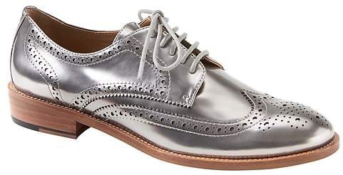 Silver Patent Leather Brogue Oxford
