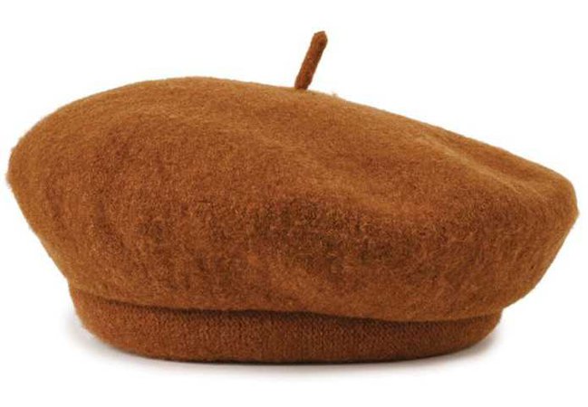 brown beret hat
