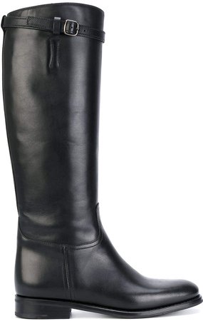 knee high buckle boots