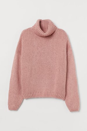 Suéter cuello alto - Rosa antiguo - Ladies | H&M MX