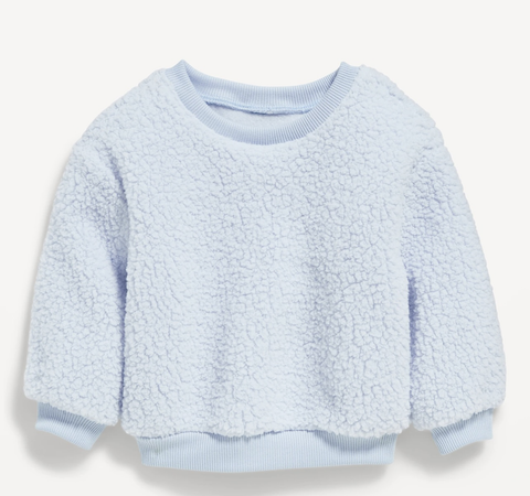 baby blue Sherpa sweater